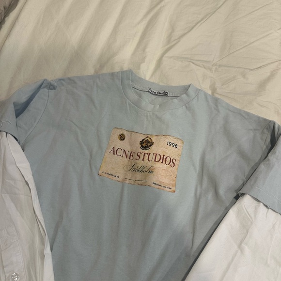 Acne Studios blue and white long sleeve shirt - Picture 3 of 6